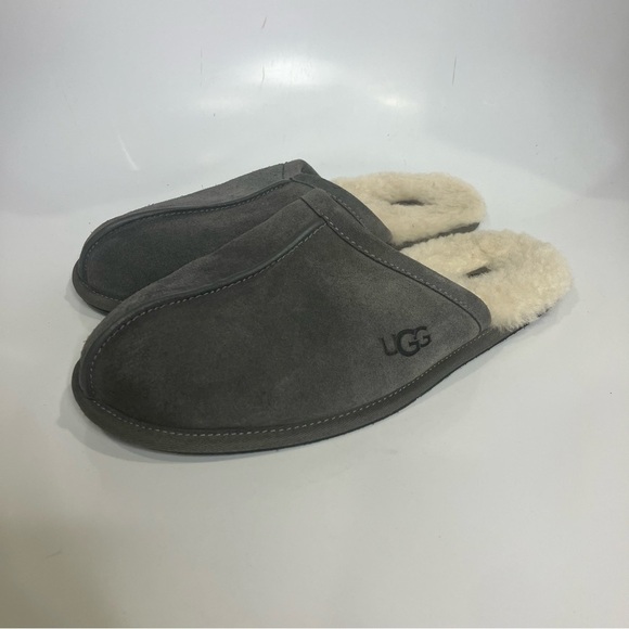 UGG Scuff casual slippers gray‎ white size men’s 10 - Picture 4 of 9